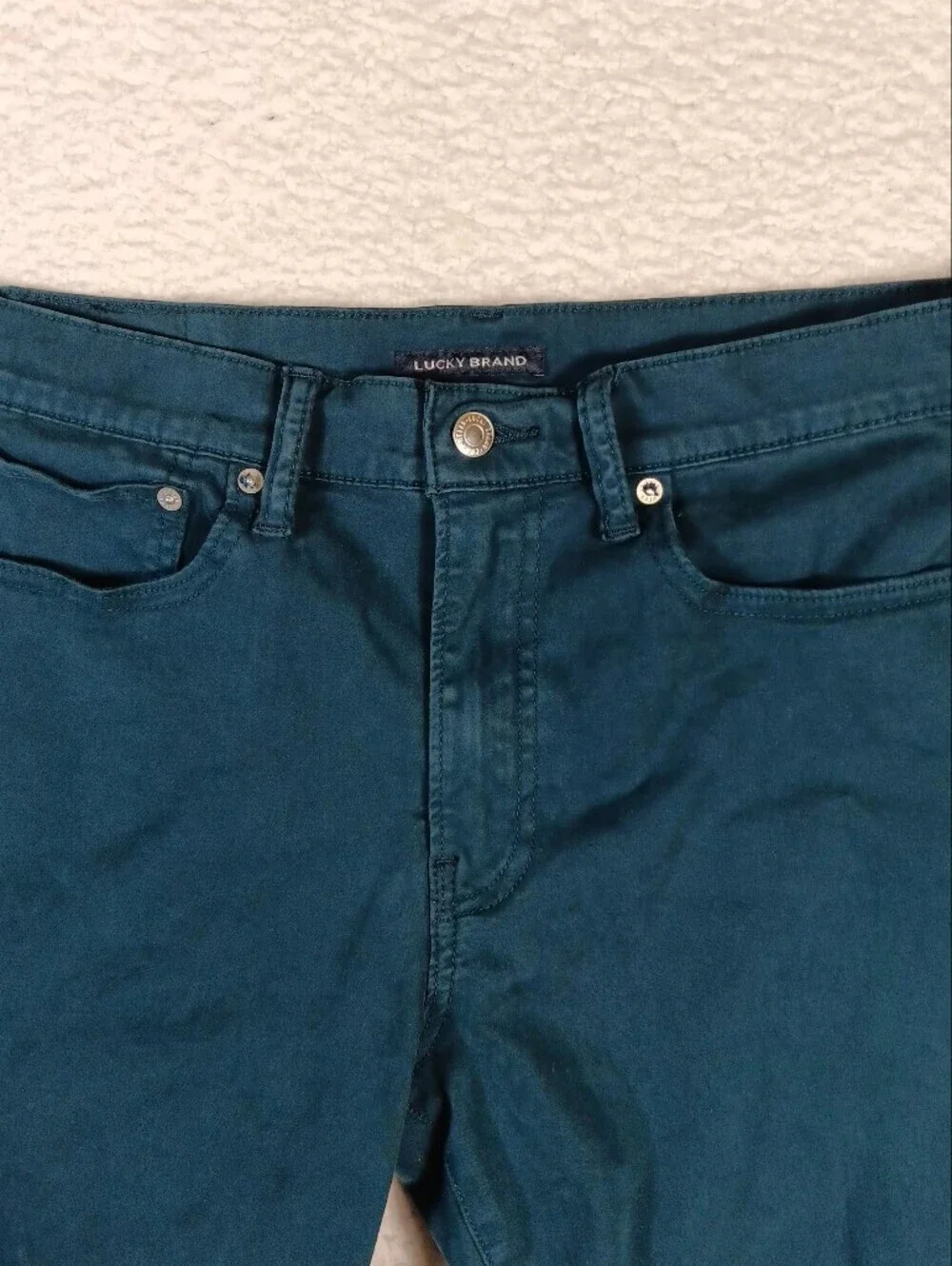 Lucky Brand Jeans Mens 33x30 Green 121 Slim Straight Stretch Casual Hipster